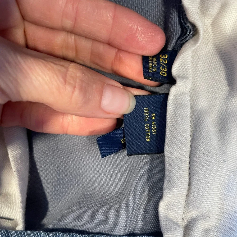 Polo Ralph Lauren Classic Fit Chino Pants Mens 32x30 Slate Blue Gray Cotton